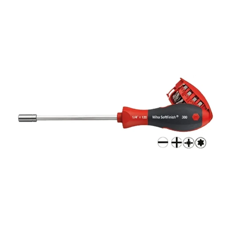 Wiha Interchangeable Standard Screwdriver Set Phillips Pozidriv Slotted Torx Tip Sizes PH1 PH2 PH3 PZ2 T15 T20 T25 33007