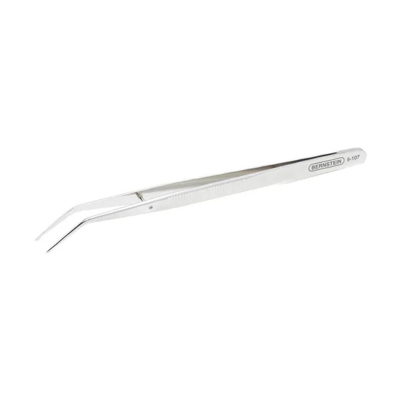 Bernstein 150mm Nickel Plated Steel ESD Safe Tweezer 5-107