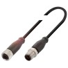 BALLUFF Sensor Actuator Cable Female 5 Way M12 to Male 4 Way M12, 600 mm BCC M415-M414-3A-304-PX0434-006