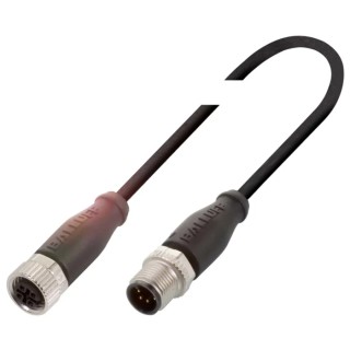 BALLUFF Sensor Actuator Cable Female 5 Way M12 to Male 4 Way M12, 250V, Polyurethane Jacket BCC M415-M414-3A-304-PX0434-020