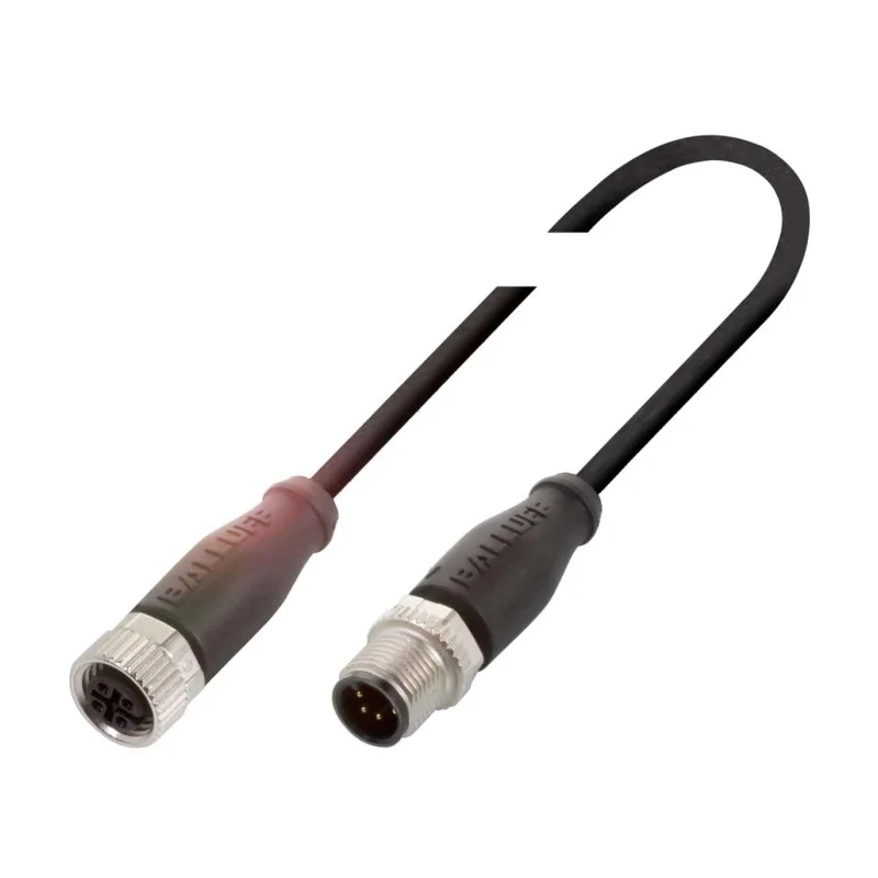 BALLUFF Sensor Actuator Cable Female 5 Way M12 to Male 4 Way M12, 250V, Polyurethane Jacket BCC M415-M414-3A-304-PX0434-020