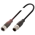 BALLUFF Female 5 Way M12 to Male 4 Way M12 Sensor Actuator Cable 5 m BCC M415-M414-3A-304-PX0434-050