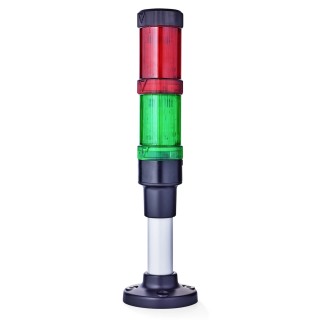 AUER Signal ECOmodul40 Series Signal Tower 2 Lights Multi-tone LED Green Red Lens 24V AC/DC Base ECOmodul40
