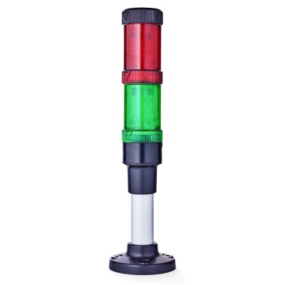 AUER Signal ECOmodul40 Series Signal Tower 2 Lights Multi-tone LED Green Red Lens 24V AC/DC Base ECOmodul40