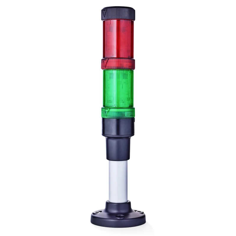 AUER Signal ECOmodul40 Series Signal Tower 2 Lights Multi-tone LED Green Red Lens 24V AC/DC Base ECOmodul40
