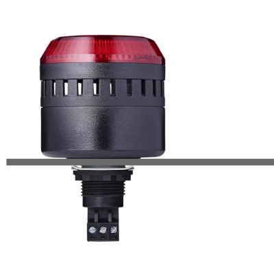 AUER Signal ELM Series Red Beacon-Buzzer Combination 24V AC/DC Polycarbonate Housing IP65 98 dB at 1m IP65