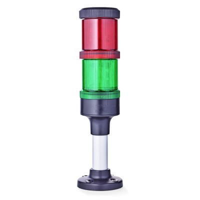 AUER Signal ECOmodul60 Series Red and Green LED Signal Tower Multi-tone 2 Lights 24V AC/DC Base 