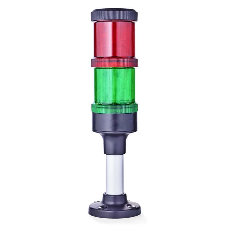 AUER Signal ECOmodul60 Series Red and Green LED Signal Tower Multi-tone 2 Lights 24V AC/DC Base 