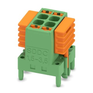Phoenix Contact PCB Terminal Block SDDC 1.5/2-PV-3.5 Series, 2-Contact, 3.5 mm Pitch, 2 Row, 160V, 8A, Polyamide 1848642