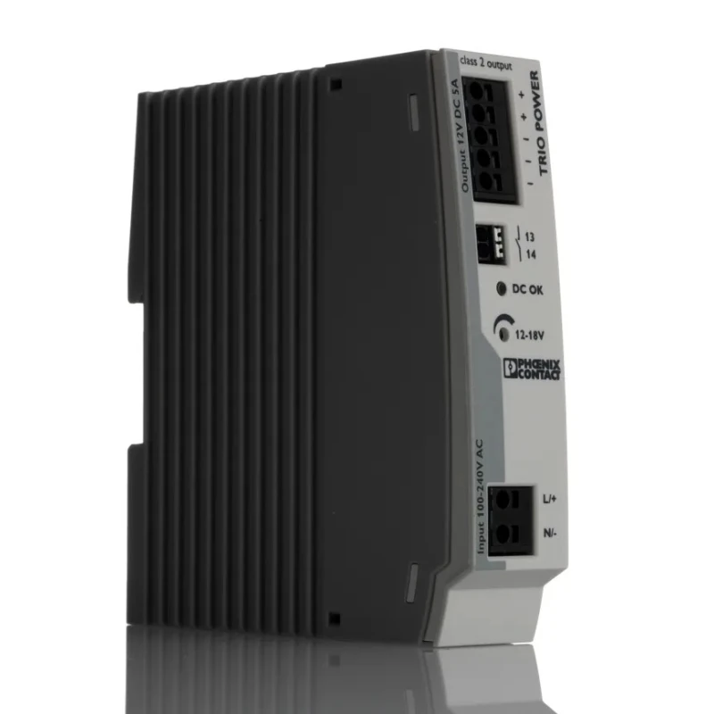 Phoenix Contact TRIO POWER Switched Mode DIN Rail Power Supply 264 V AC, 275 V DC Input, 12 V DC, 5 A Output, 60 W 2903157