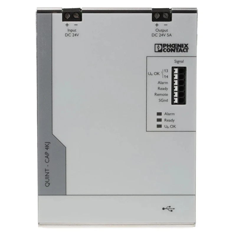 Phoenix Contact /24DC/5/4KJ Buffer Module, UL 60950, EMC Directive Compliant, 24V DC, 5A, 4kJ Energy Buffer QUINT4-CAP