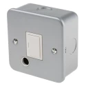 RS PRO 13A 1 Gang Fused Spur BS 1363-4, 25V, Flush Mount, Grey Powder Coated, Screwed Design 135-1002