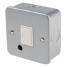 RS PRO 13A 1 Gang Fused Spur BS 1363-4, 25V, Flush Mount, Grey Powder Coated, Screwed Design 135-1002