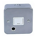 RS PRO 13A 1 Gang Switched Fused Spur BS 1363-4, Grey Powder Coated Flush Mount 25V 135-1004