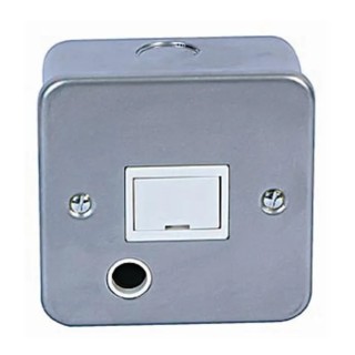 RS PRO 13A 1 Gang Switched Fused Spur BS 1363-4, Grey Powder Coated Flush Mount 25V 135-1004