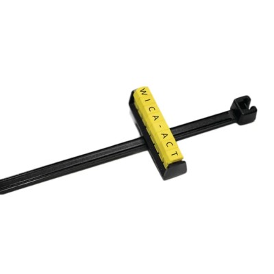HellermannTyton WIC Snap-On Cable Marker, Black Legend, Polyamide, 3 mm to 38 mm Cable 561-06000 WICA-ACT-BK-PA66HIRHS-BK