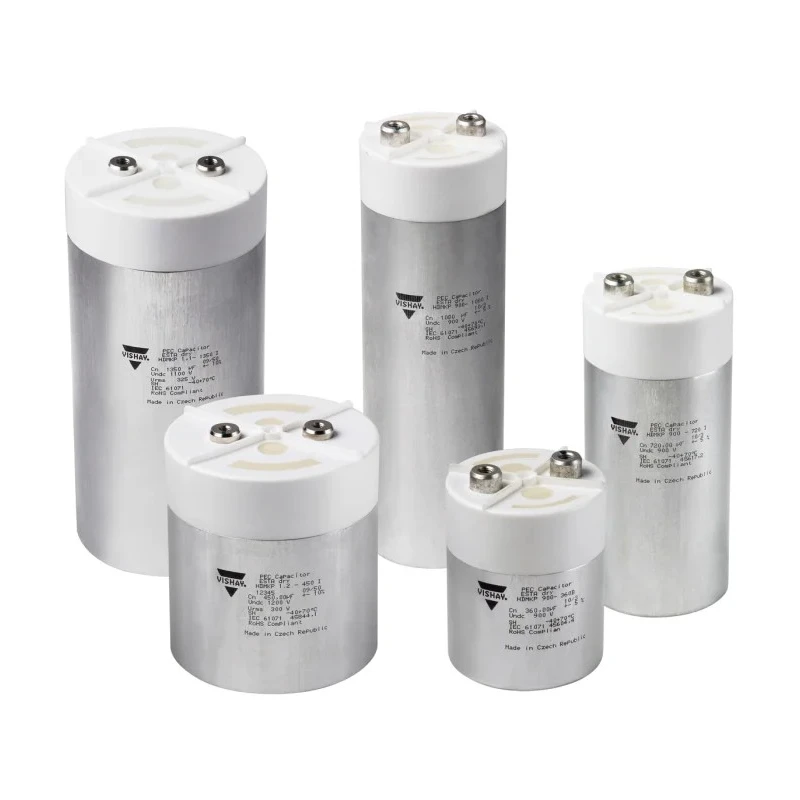 Vishay HDMKP Power Electronic Capacitors (PEC) 390μF 900V dc Plug-in, 50mm Lead Pitch, 2 Pin, 80°C Max HDMKP 2.0-390 I