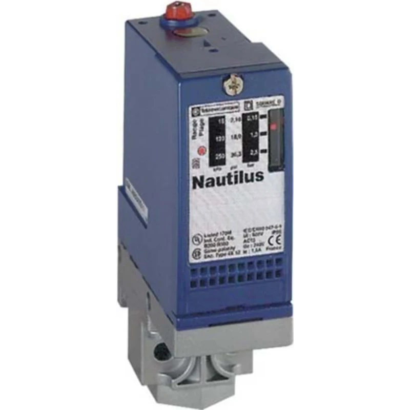 Telemecanique Sensors XMLA Series Pressure Switch Panel Mount Zinc Alloy Housing 0 bar to 4 bar Maximum Supply XMLA004C2S11