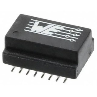 Wurth Elektronik Surface LAN Ethernet Transformer, 105°C Maximum Operating Temperature, 12.7 mm Length, 8.8 mm 7490100111A