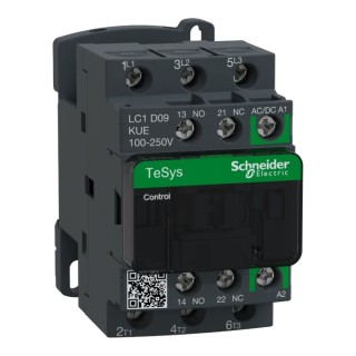 Schneider Electric TeSyS D Contactor 3-Pole 9A 4kW 230V AC Coil 3 NO LC1D09KUE