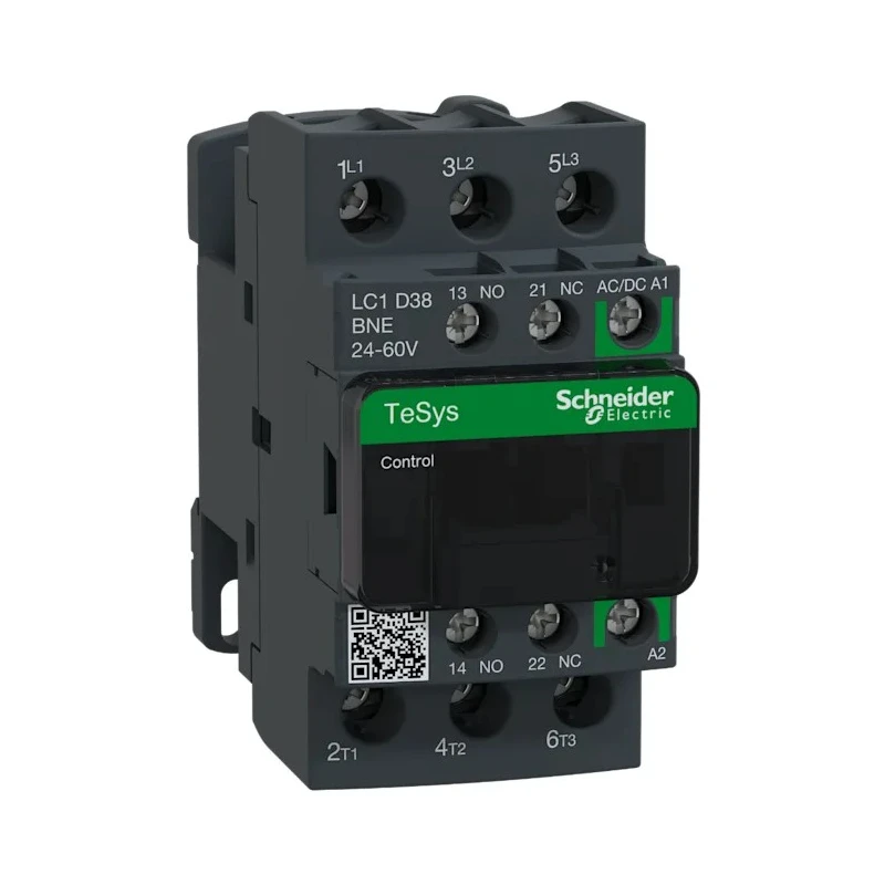 Schneider Electric TeSyS D Contactor 24V ac/dc Coil 3-Pole 38 A 18.5 kW 60V 3 NO 690V ac LC1D38BNE