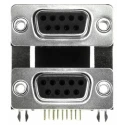 Norcomp 189 Series Right Angle PCB D-Sub Connector 9 2.769 mm Pitch with 4 to 40 Insert 189-009-513R491