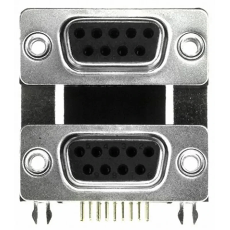 Norcomp 189 Series Right Angle PCB D-Sub Connector 9 2.769 mm Pitch with 4 to 40 Insert 189-009-513R491
