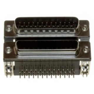 Norcomp 189 Series Right Angle 25 2.769 mm Pitch PCB D-Sub Connector with 4 to 40 Insert 189-025-413R491