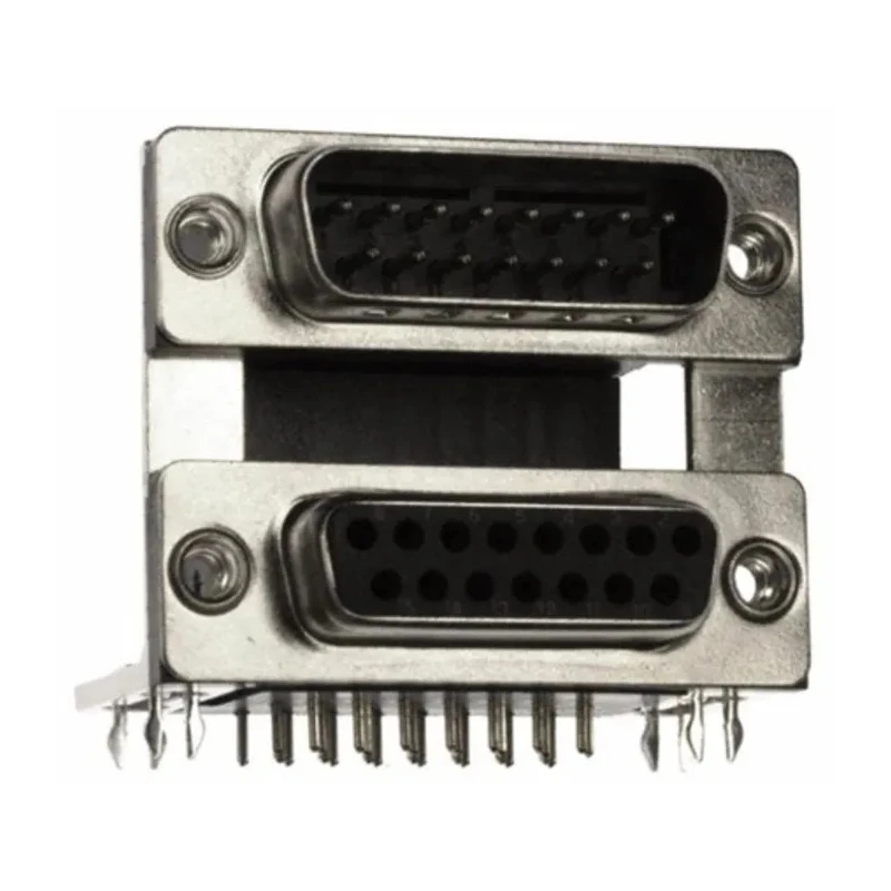 Norcomp 189 Series Right Angle Dual Port 15 and 15 Contact PCB D-Sub Connector 2.769 mm Pitch 189-015-413R571