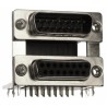 Norcomp 189 Series Right Angle Dual Port 15 and 15 Contact PCB D-Sub Connector 2.769 mm Pitch 189-015-413R571