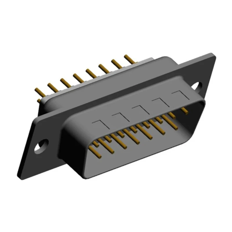 Norcomp 772 15 Way Straight 2.769 mm Pitch Through Hole D-Sub Connector Male 772-E15-113R001