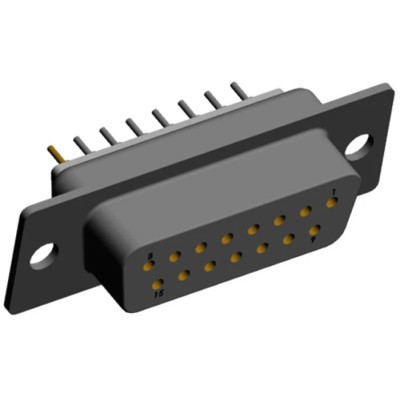 Norcomp 15 Way Straight Through Hole Steel Housing 2.769 mm Pitch Female D-Sub Connector 772-E15-213R001