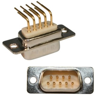 Norcomp SEAL-D 9 Way Right Angle 2.77 mm Pitch D-Sub Connector Male 774-E09-113R001