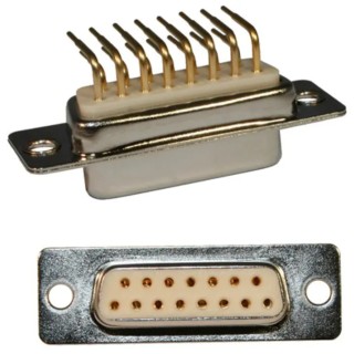 Norcomp SEAL-D 15 Way Right Angle 2.769 mm Pitch D-Sub Connector Male 773-E15-113R001