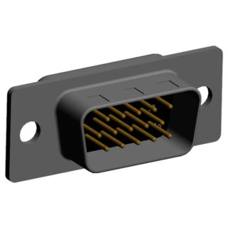 Norcomp 15 Way Straight 2.286 mm Pitch Plug-in D-Sub Connector Male 780-M15-113R001