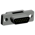 Norcomp 380 Micro-D 15 Way Straight 1.27 mm Pitch Through Hole D-Sub Connector Male 380-015-113L001