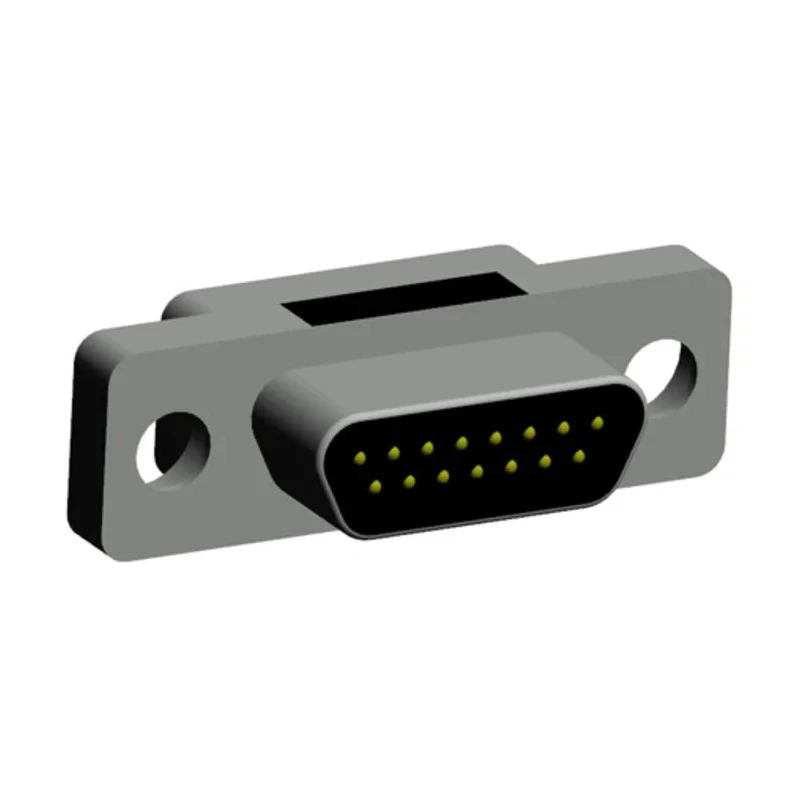 Norcomp 380 Micro-D 15 Way Straight 1.27 mm Pitch Through Hole D-Sub Connector Male 380-015-113L001