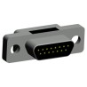Norcomp 380 Micro-D 15 Way Straight 1.27 mm Pitch Through Hole D-Sub Connector Male 380-015-113L001