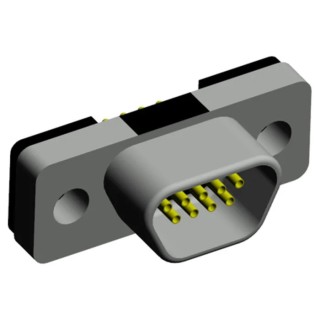 Norcomp Micro-D 380 Series 9 Way Straight 1.27 mm Pitch Through Hole D-Sub Connector Female 380-009-213L001