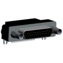 Norcomp MICRO-D 25 Way Right Angle 1.27 mm Pitch Through Hole D-Sub Connector with Board Lock Male 381-025-112L565