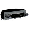 Norcomp MICRO-D 25 Way Right Angle 1.27 mm Pitch Through Hole D-Sub Connector with Board Lock Male 381-025-112L565