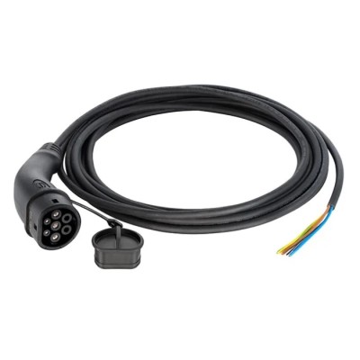 HARTING 20A EV Charging Cable 5 kW 5 m Terminated, Black Sheath, IP44 Protection 8801504004440A1