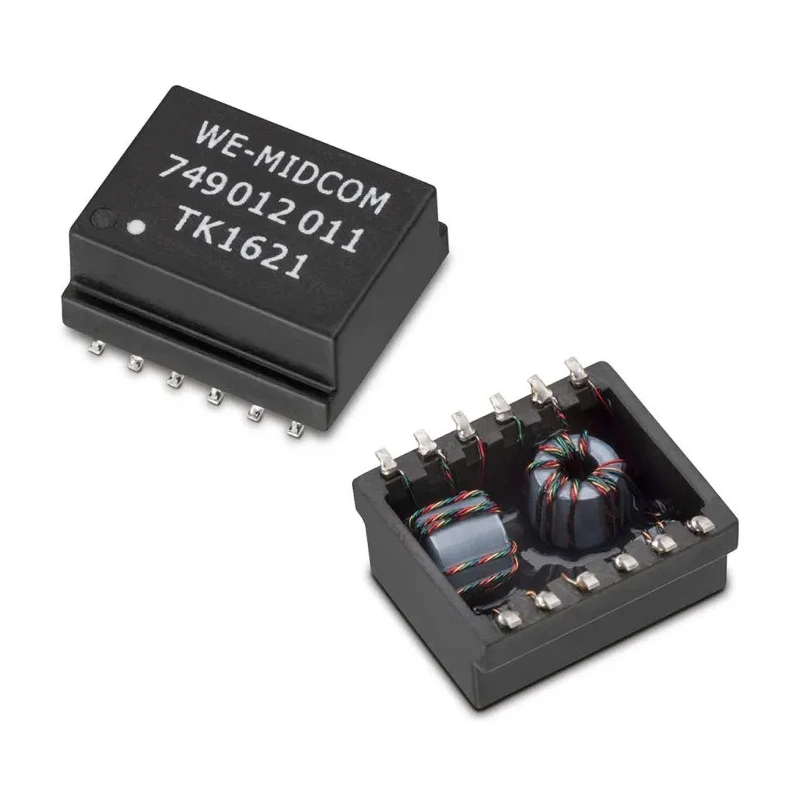 Wurth Elektronik Surface LAN Ethernet Transformer, 1 Output, 350μH Inductance, Surface Mount, 12.7mm Length 9.52mm 749012011