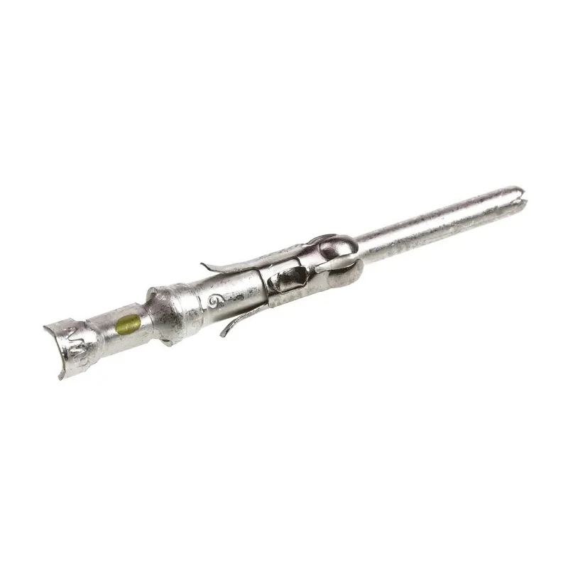 TE Connectivity Male Crimp Circular Connector Contact, Contact Size 16 mm, Wire Size 20, 24 AWG, 13A, 250V, Brass 163086-1