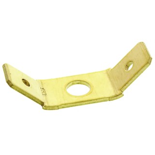 TE Connectivity FASTON 250 Yellow Uninsulated Male Spade Connector, Stud Termination, 6.35 x 0.81 mm Tab Size 142241-1
