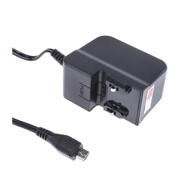 RS PRO AC/DC USB Adapter Micro USB Type B 5V DC Output 2.4A 12W Global Plug 135-4176
