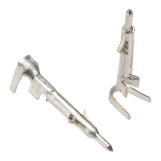 TE Connectivity Mini-Universal MATE-N-LOK Series Male Crimp Terminal 7A Current 20-16 AWG Brass Contact 171638-1
