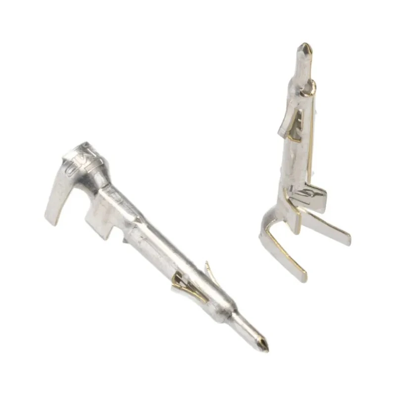 TE Connectivity Mini-Universal MATE-N-LOK Series Male Crimp Terminal 7A Current 20-16 AWG Brass Contact 171638-1