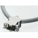 TE Connectivity AMPLIMITE HD-20 Series Steel Angled 9 Way D-Sub Backshell 1534805-1