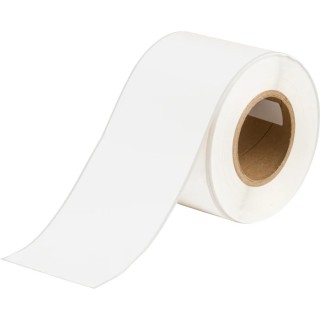 Brady White Label Roll 101.6 mm Width Polyester Labels Aggressive Adhesive UL Compliant J40C-4000-2475